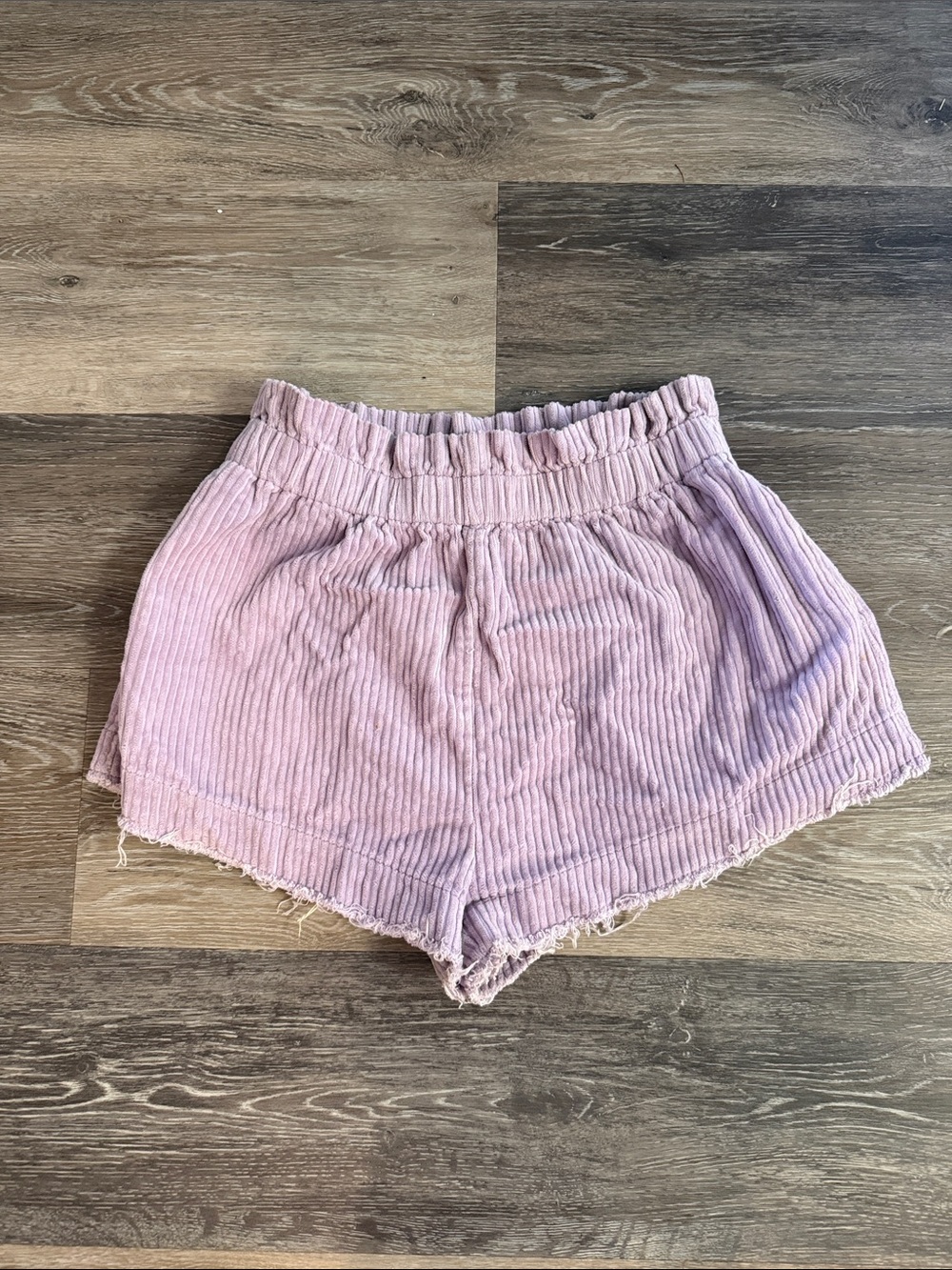 Urban Outfitters Lavender-Pink Corduroy High Waist Pull-On Shorts
